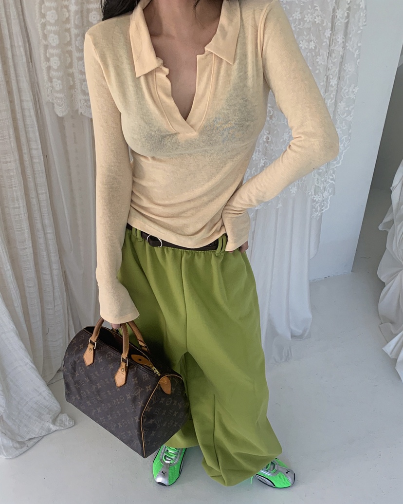 LIVE AID-P韓國直郵㊣女裝新款熱賣真品人氣推薦時尚長袖T恤LIVE AID-P長袖T恤