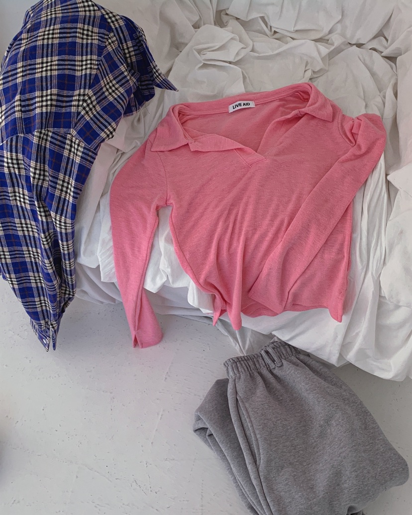 LIVE AID-P韓國直郵㊣女裝新款熱賣真品人氣推薦時尚長袖T恤LIVE AID-P長袖T恤