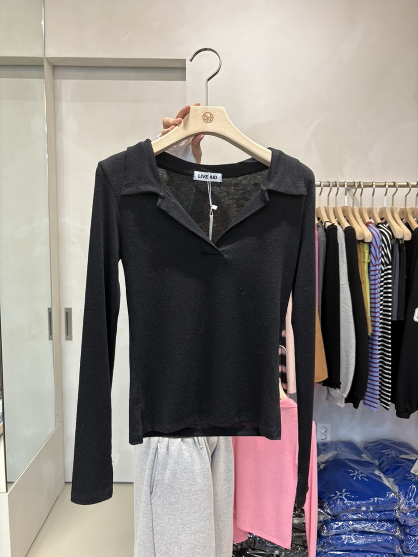 LIVE AID-P韓國直郵㊣女裝新款熱賣真品人氣推薦時尚長袖T恤LIVE AID-P長袖T恤圖色3