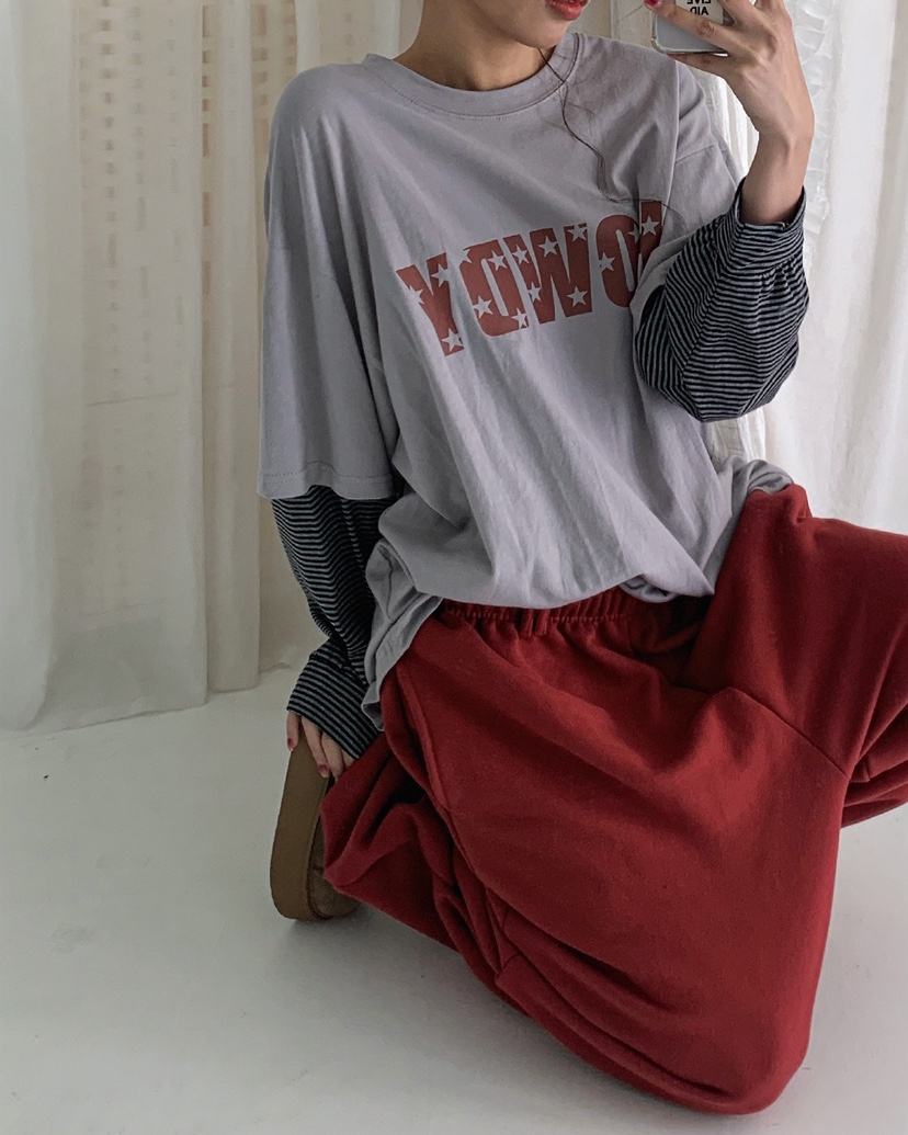 LIVE AID-P東大門㊣實拍女裝新品職業真品熱賣時尚25秋冬T恤LIVE AID-PT恤