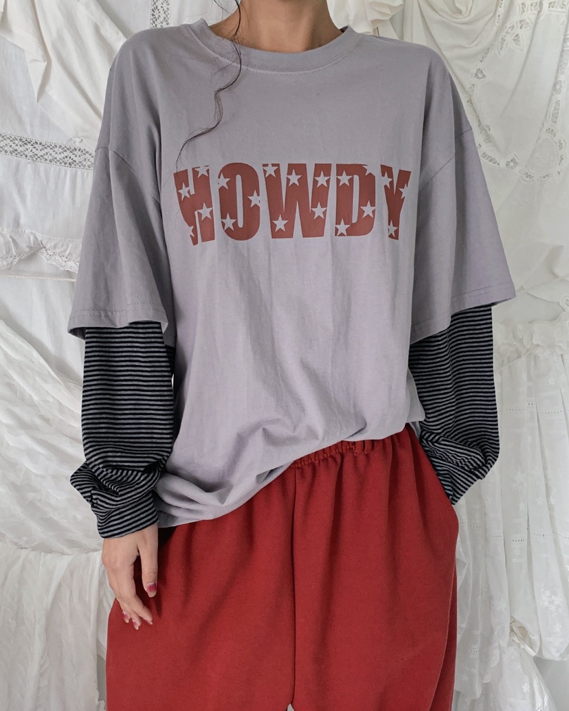 LIVE AID-P東大門㊣實拍女裝新品職業真品熱賣時尚25秋冬T恤LIVE AID-PT恤