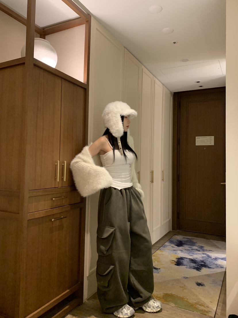 BADCALM韓國直郵㊣女士新款休閑熱賣推薦人氣時尚休閑褲雙口袋BADCALM休閑褲