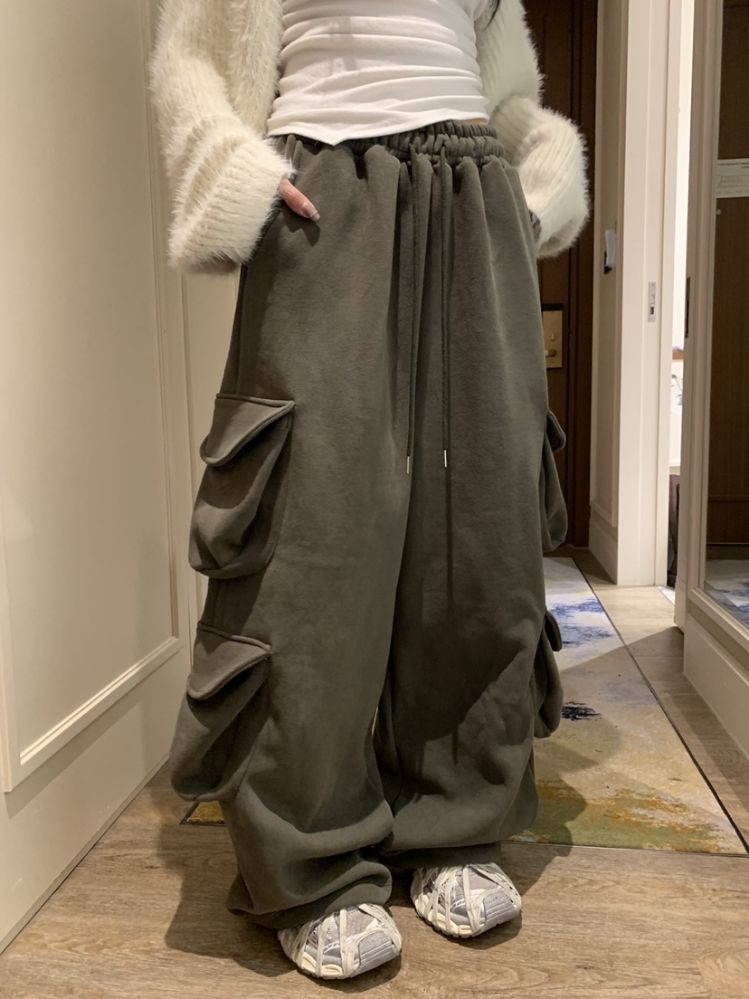 BADCALM韓國直郵㊣女士新款休閑熱賣推薦人氣時尚休閑褲雙口袋BADCALM休閑褲