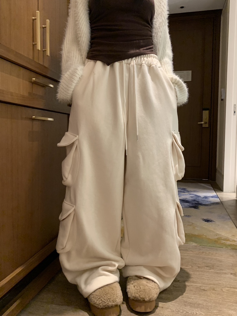 BADCALM韓國直郵㊣女士新款休閑熱賣推薦人氣時尚休閑褲雙口袋BADCALM休閑褲