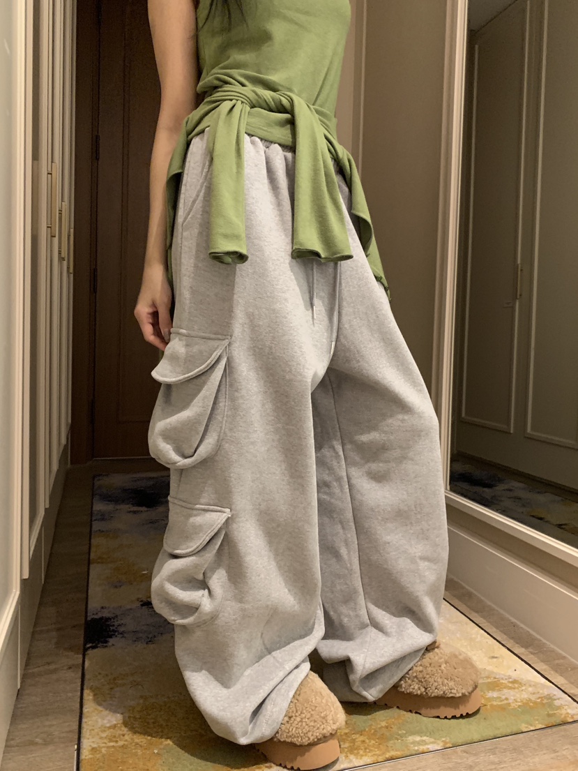 BADCALM韓國直郵㊣女士新款休閑熱賣推薦人氣時尚休閑褲雙口袋BADCALM休閑褲