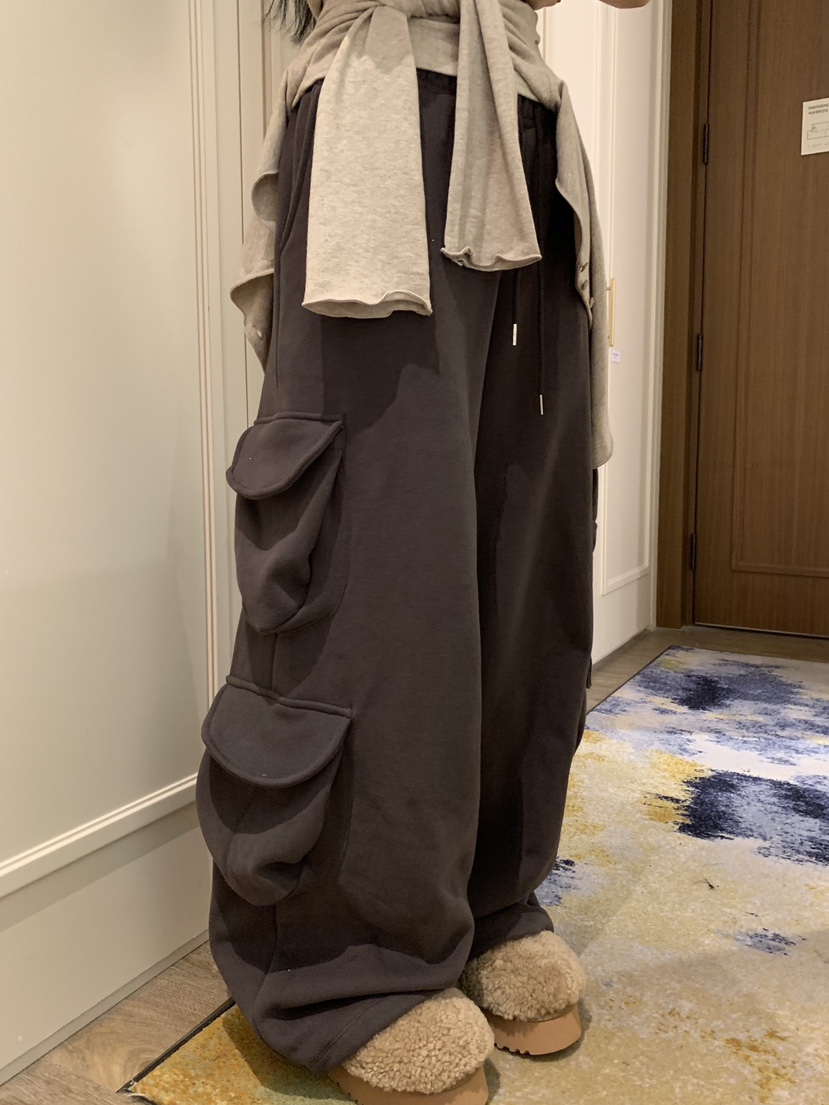 BADCALM韓國直郵㊣女士新款休閑熱賣推薦人氣時尚休閑褲雙口袋BADCALM休閑褲