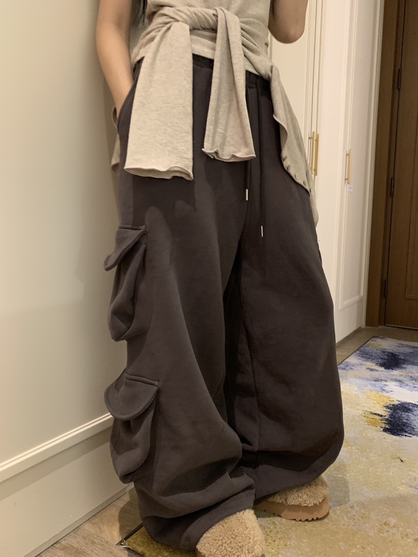 BADCALM韓國直郵㊣女士新款休閑熱賣推薦人氣時尚休閑褲雙口袋BADCALM休閑褲