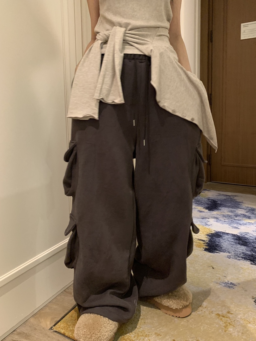 BADCALM韓國直郵㊣女士新款休閑熱賣推薦人氣時尚休閑褲雙口袋BADCALM休閑褲