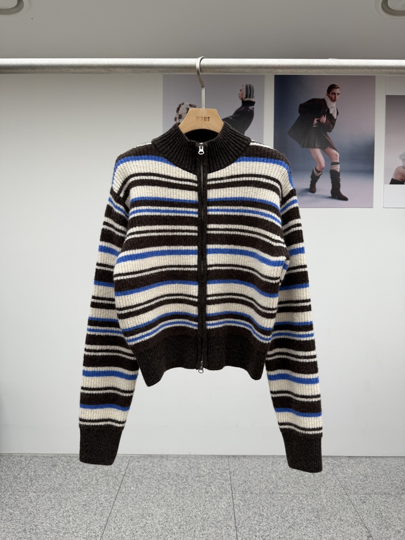 MADE-P韓國代購㊣女士新款真品休閑時尚熱賣25秋冬針織衫拉鏈MADE-P針織衫