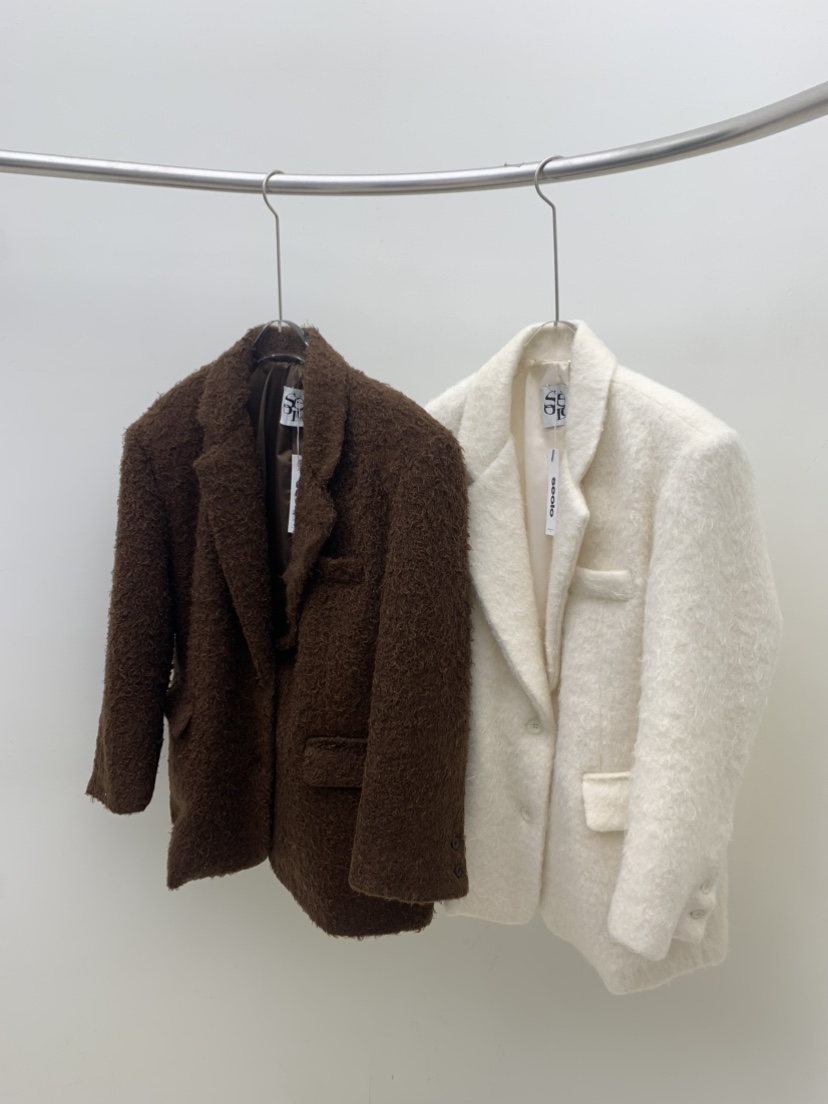 SEOLO韓國代購㊣女裝新款25秋冬時尚推薦休閑真品夾克馬海毛Seolo seoul夾克