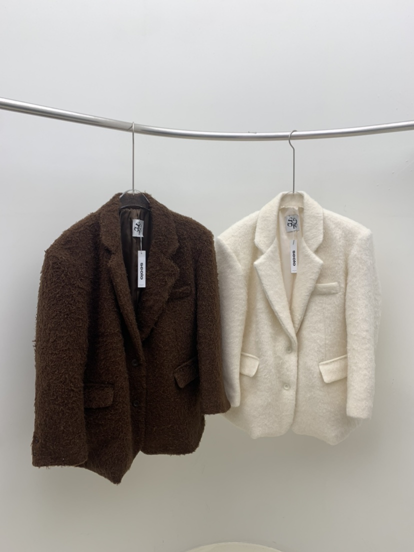 SEOLO韓國代購㊣女裝新款25秋冬時尚推薦休閑真品夾克馬海毛Seolo seoul夾克