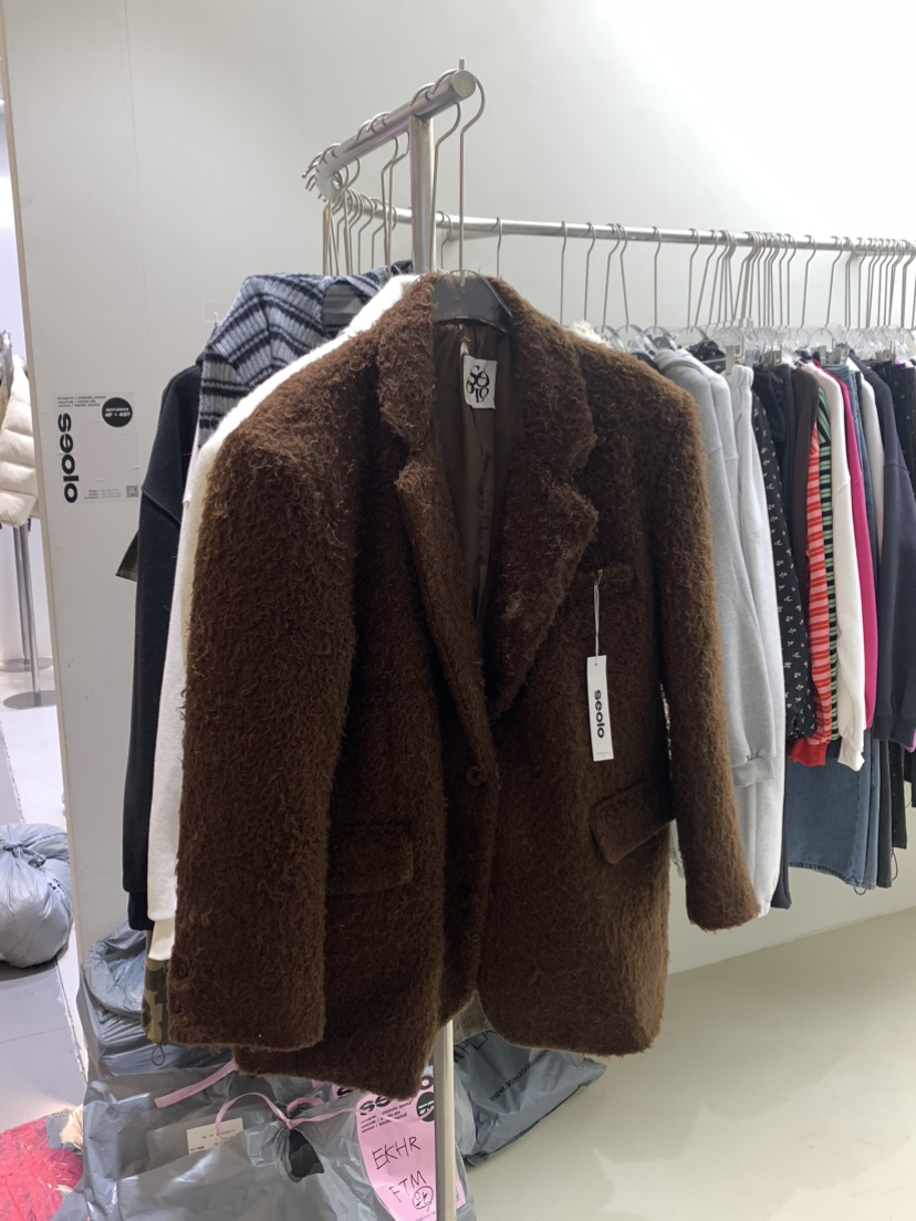 SEOLO韓國代購㊣女裝新款25秋冬時尚推薦休閑真品夾克馬海毛Seolo seoul夾克