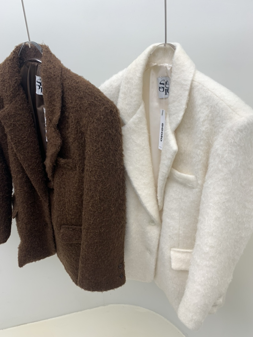 SEOLO韓國代購㊣女裝新款25秋冬時尚推薦休閑真品夾克馬海毛Seolo seoul夾克