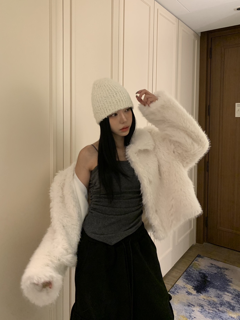 BADCALM韓國直郵㊣女士新款25秋冬時尚真品推薦職業短款大衣BADCALM短款大衣