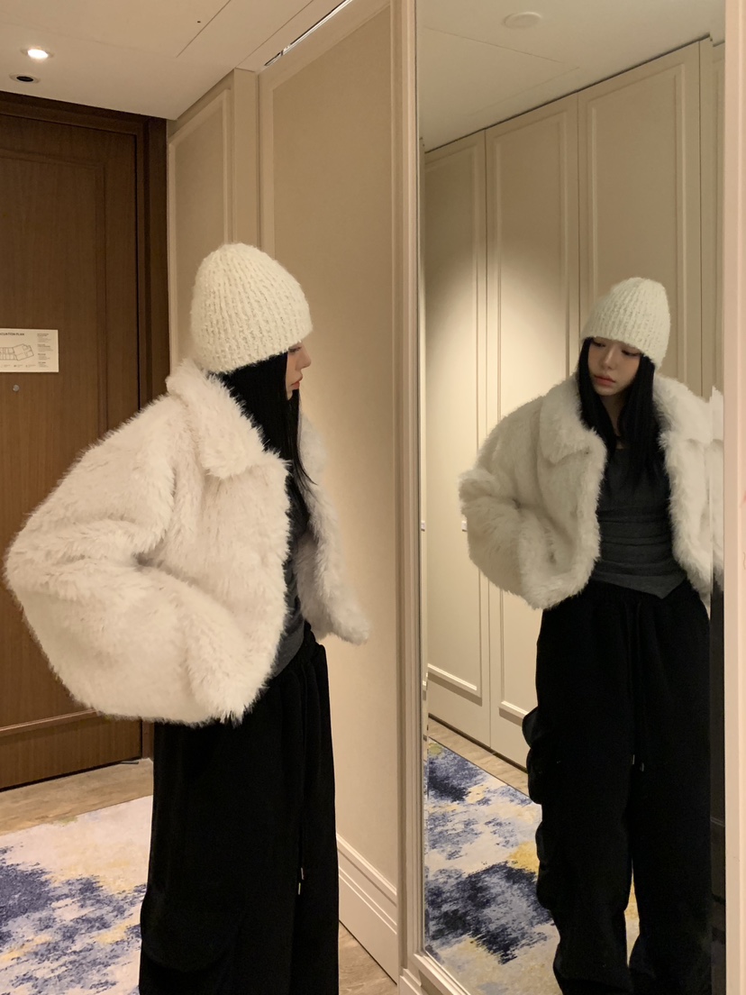 BADCALM韓國直郵㊣女士新款25秋冬時尚真品推薦職業短款大衣BADCALM短款大衣