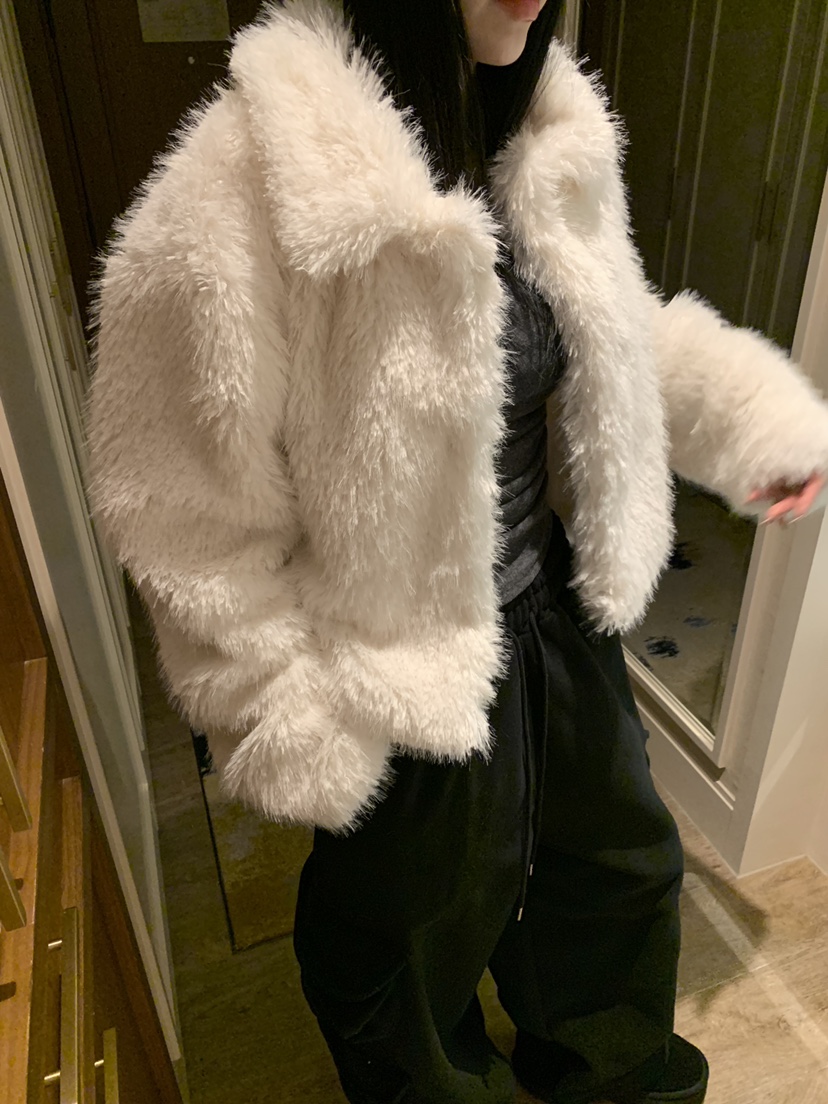 BADCALM韓國直郵㊣女士新款25秋冬時尚真品推薦職業短款大衣BADCALM短款大衣