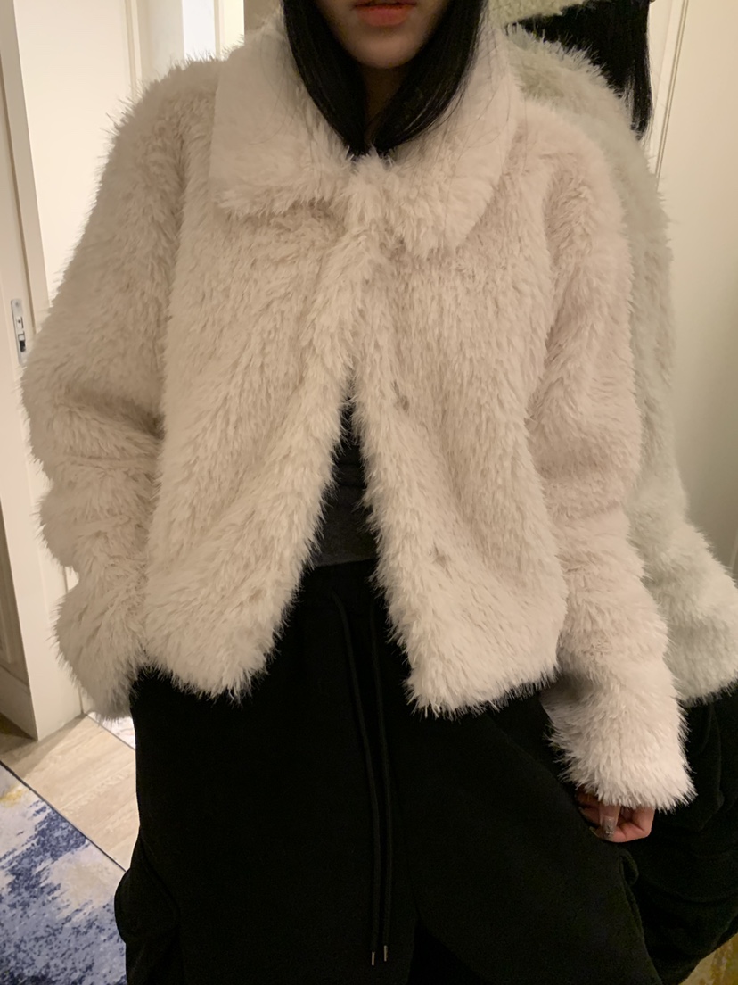 BADCALM韓國直郵㊣女士新款25秋冬時尚真品推薦職業短款大衣BADCALM短款大衣