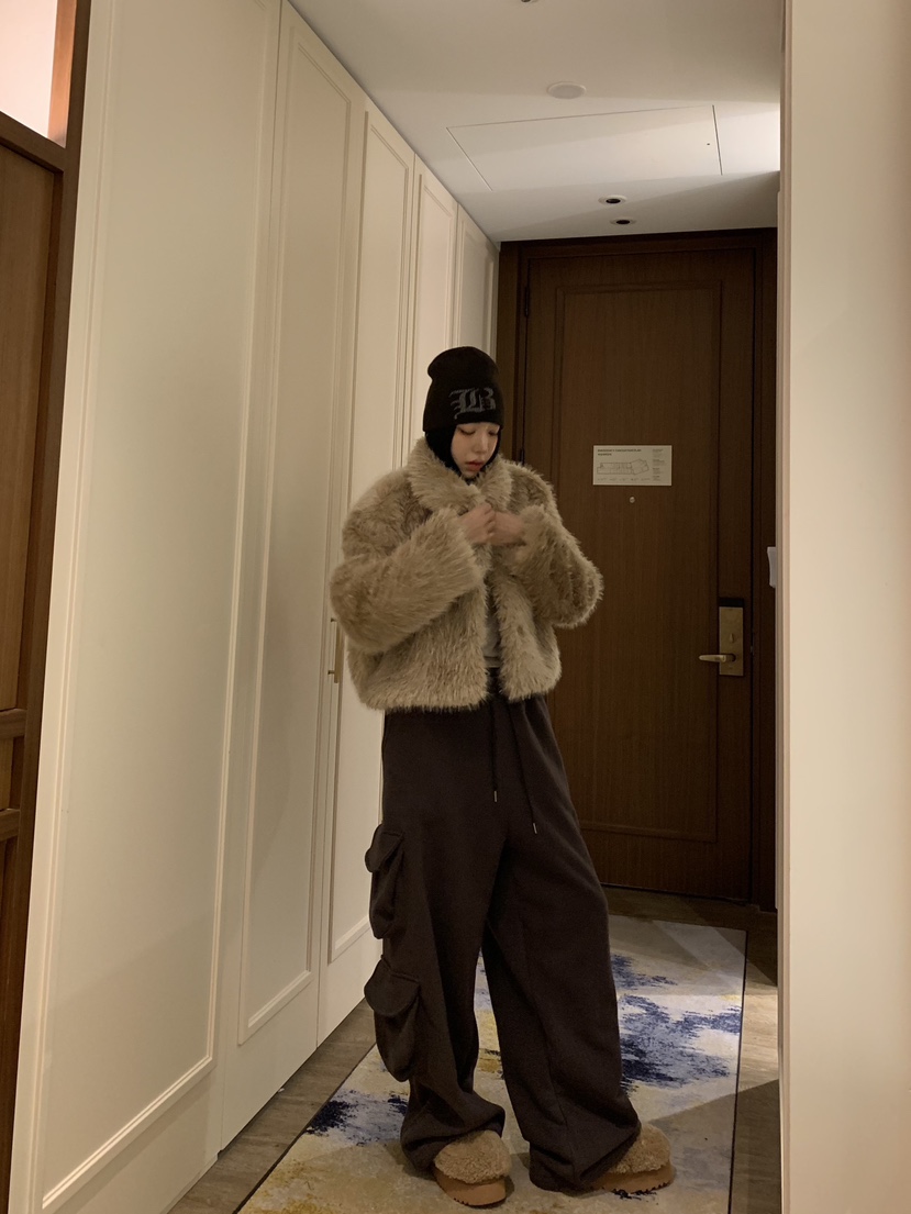 BADCALM韓國直郵㊣女士新款25秋冬時尚真品推薦職業短款大衣BADCALM短款大衣