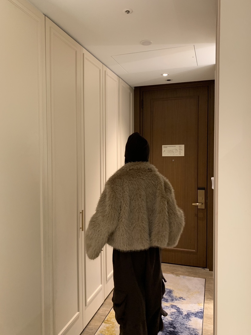 BADCALM韓國直郵㊣女士新款25秋冬時尚真品推薦職業短款大衣BADCALM短款大衣