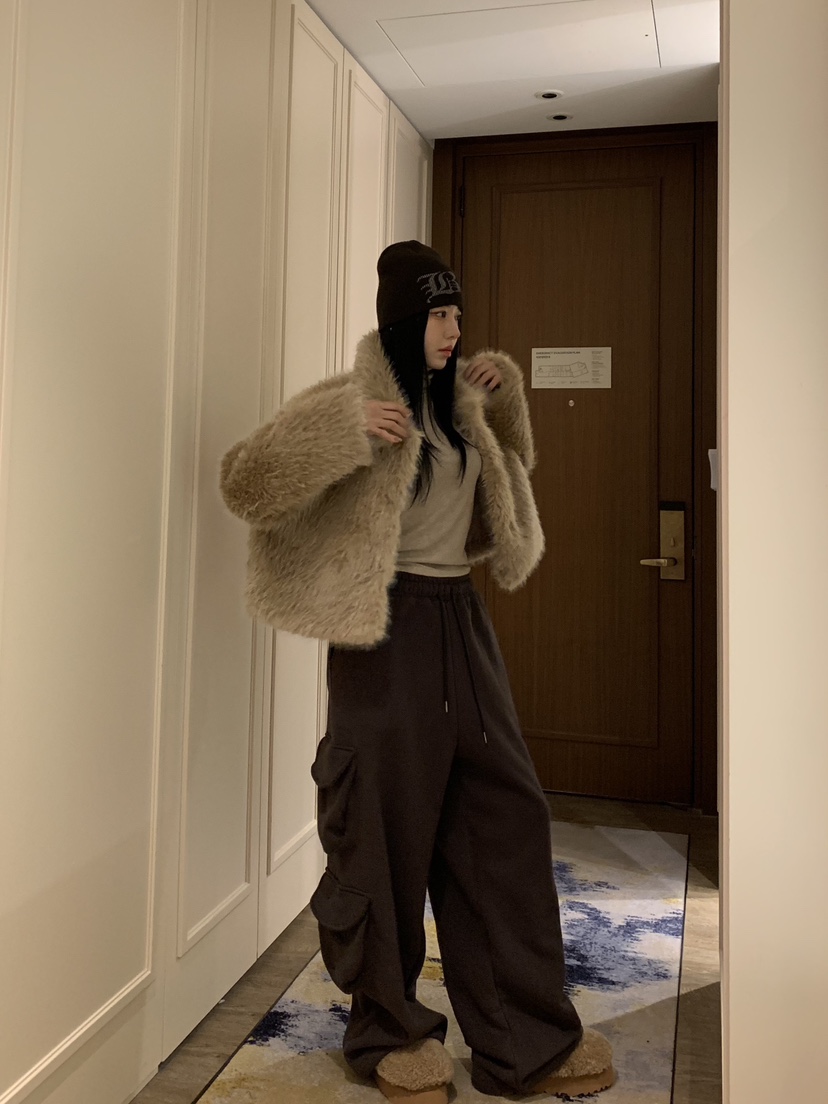 BADCALM韓國直郵㊣女士新款25秋冬時尚真品推薦職業短款大衣BADCALM短款大衣