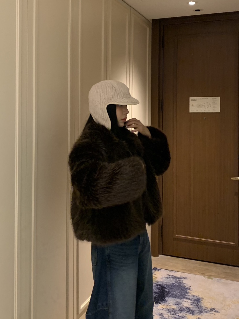 BADCALM韓國直郵㊣女士新款25秋冬時尚真品推薦職業短款大衣BADCALM短款大衣