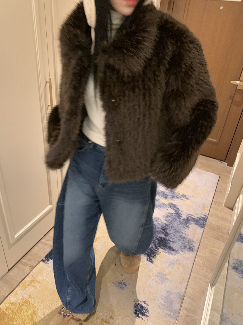 BADCALM韓國直郵㊣女士新款25秋冬時尚真品推薦職業短款大衣BADCALM短款大衣