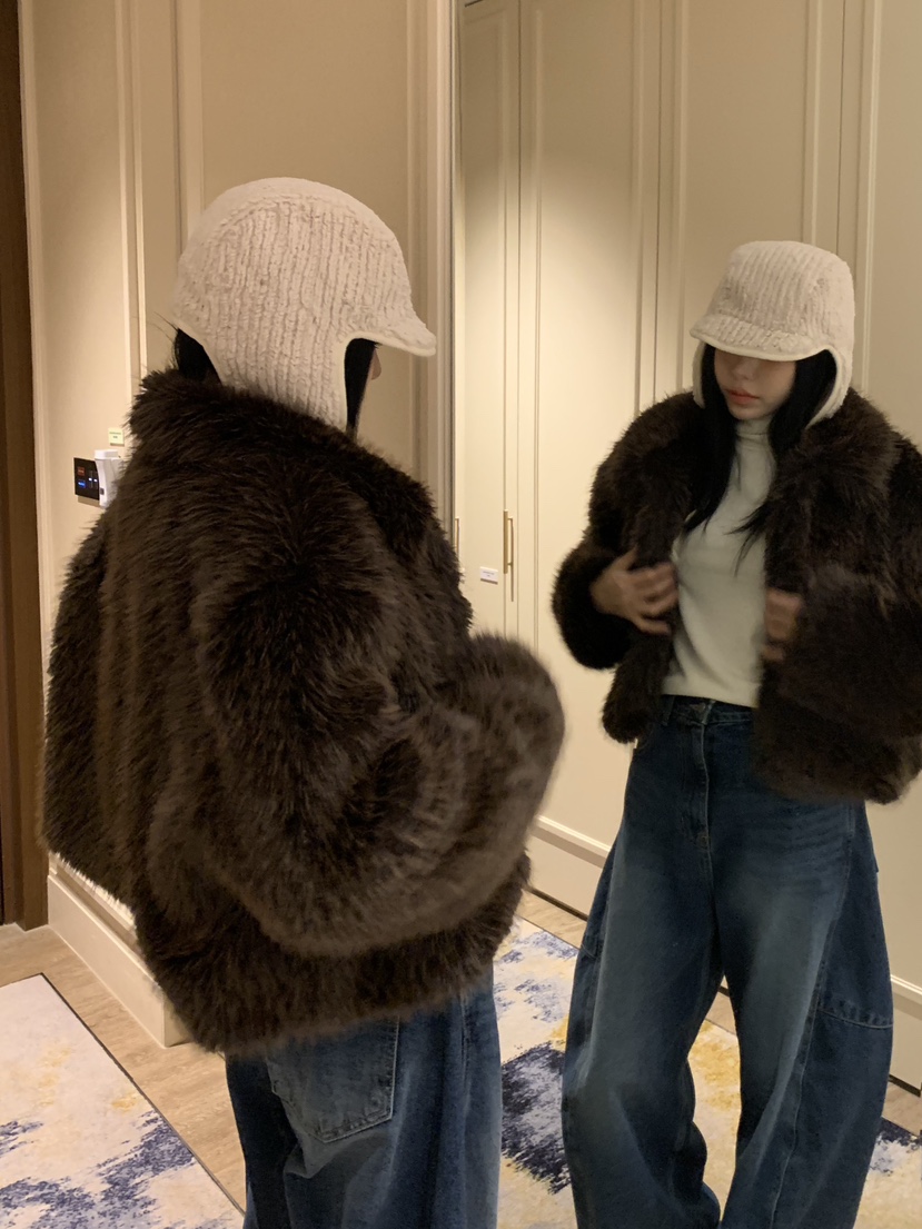 BADCALM韓國直郵㊣女士新款25秋冬時尚真品推薦職業短款大衣BADCALM短款大衣