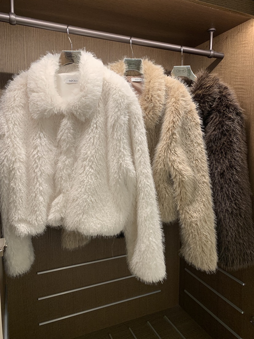 BADCALM韓國直郵㊣女士新款25秋冬時尚真品推薦職業短款大衣BADCALM短款大衣