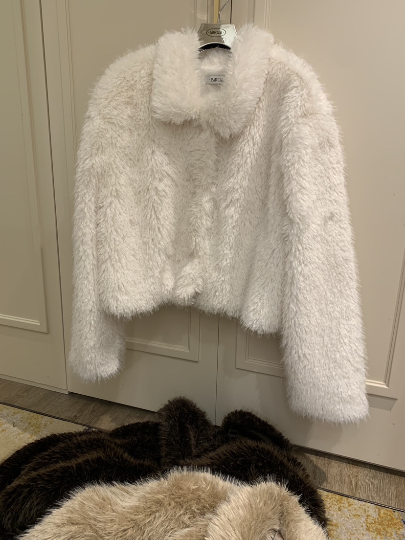 BADCALM韓國直郵㊣女士新款25秋冬時尚真品推薦職業短款大衣BADCALM短款大衣