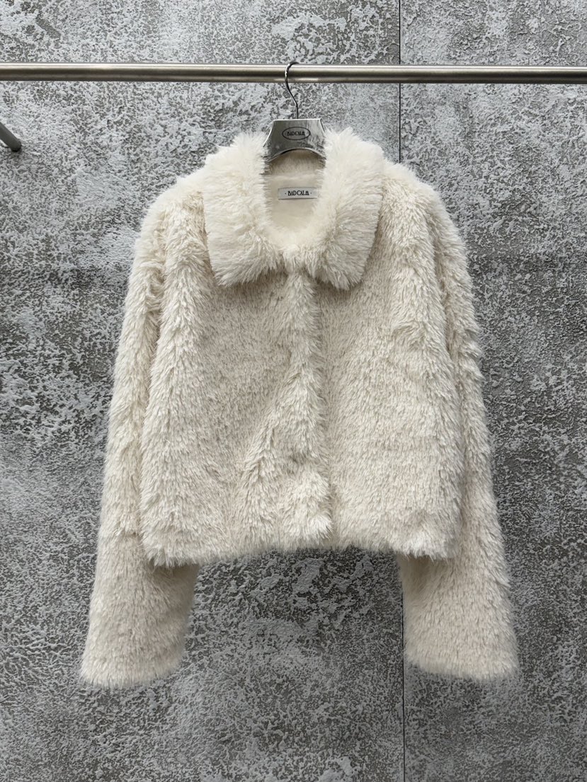 BADCALM韓國直郵㊣女士新款25秋冬時尚真品推薦職業短款大衣BADCALM短款大衣