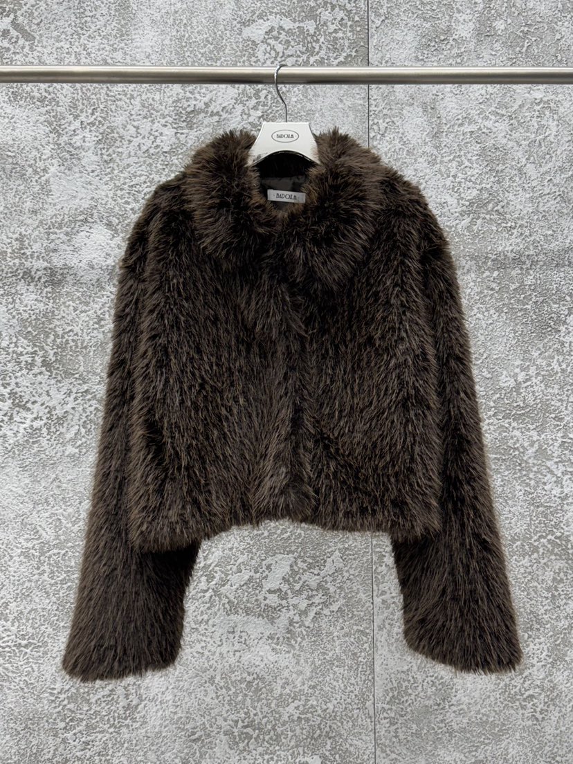 BADCALM韓國直郵㊣女士新款25秋冬時尚真品推薦職業短款大衣BADCALM短款大衣圖色3