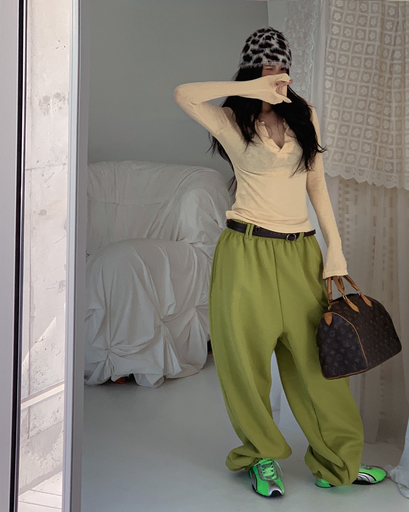 LIVE AID-P東大門㊣實拍女裝新品時尚人氣推薦25秋冬休閑褲LIVE AID-P休閑褲