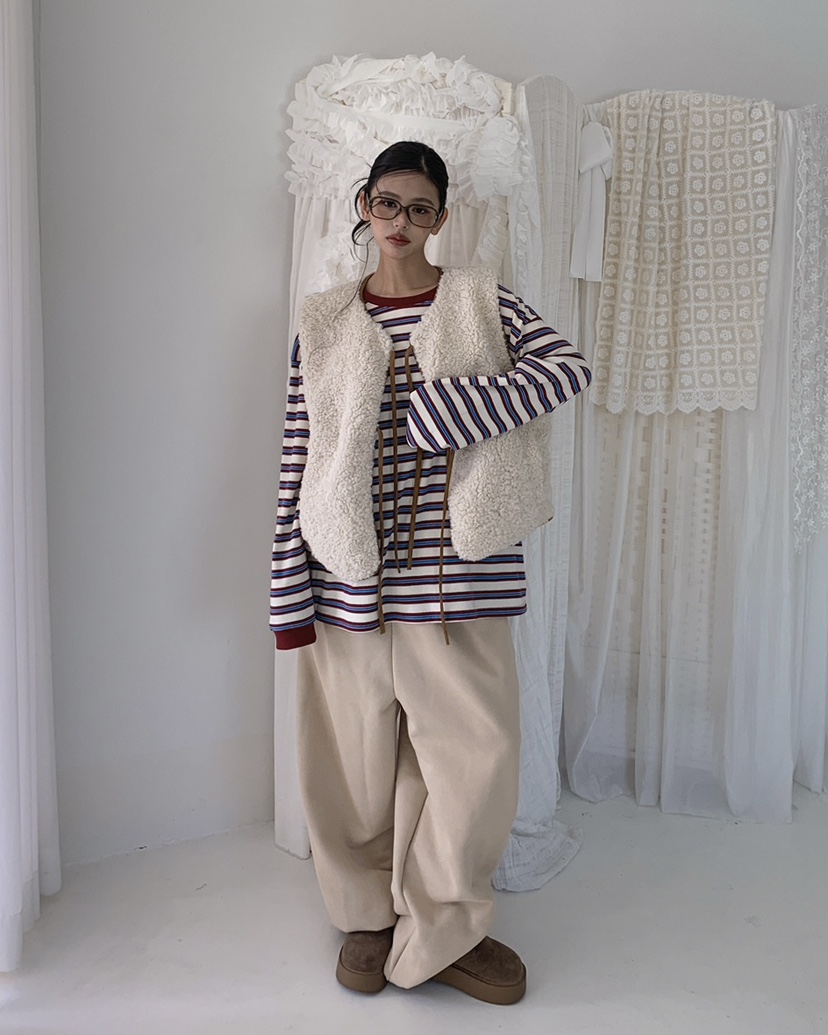 LIVE AID-P韓國代購㊣女士新品休閑25秋冬職業時尚推薦馬甲LIVE AID-P馬甲