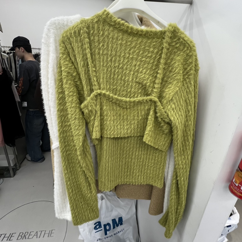 BREATHE韓國直郵㊣女士新款25秋冬推薦熱賣人氣針織衫假兩件BREATHE針織衫