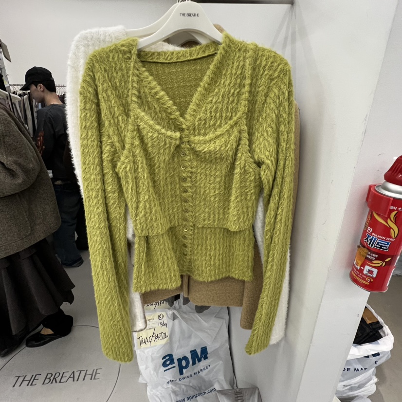 BREATHE韓國直郵㊣女士新款25秋冬推薦熱賣人氣針織衫假兩件BREATHE針織衫圖色1