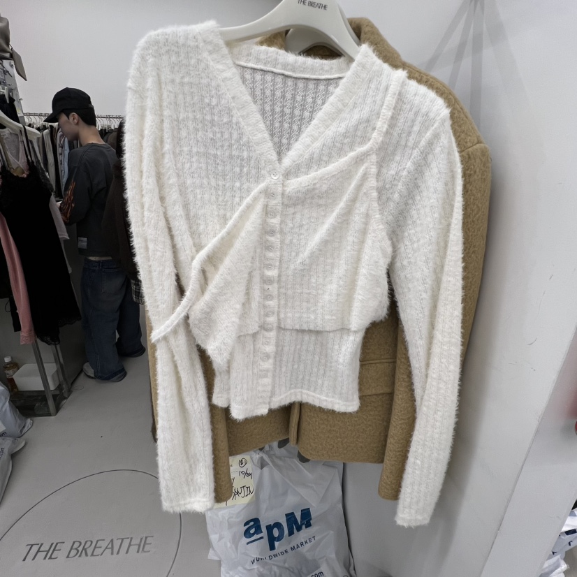 BREATHE韓國直郵㊣女士新款25秋冬推薦熱賣人氣針織衫假兩件BREATHE針織衫圖色2