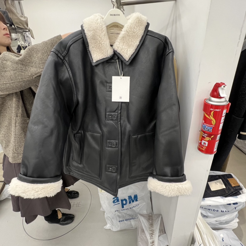 BREATHE韓國代購㊣女裝新品推薦職業25秋冬短款大衣兩面可穿BREATHE短款大衣圖色2