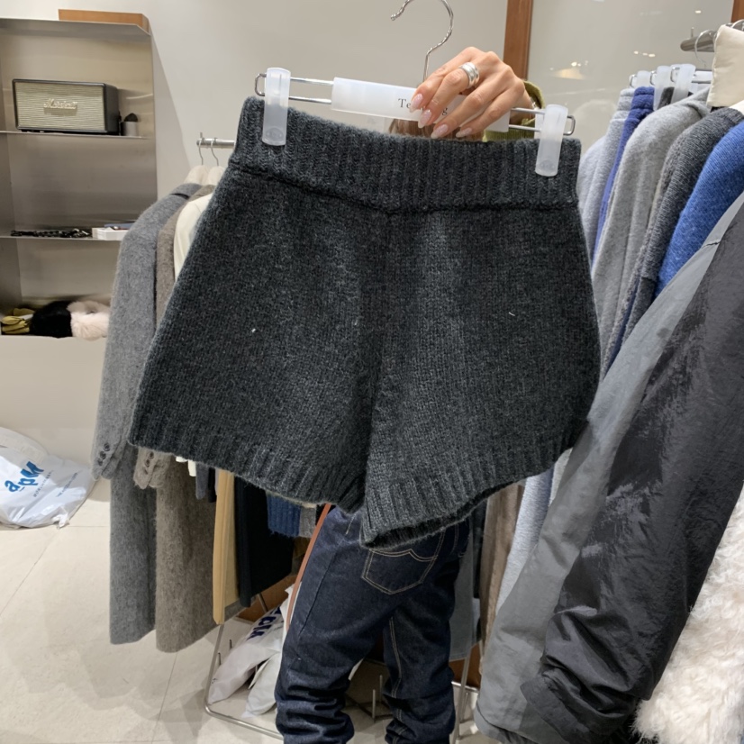 TEMPTING東大門㊣直郵女士新款真品人氣休閑25秋冬短褲口袋羊毛TEMPTING短褲圖色2
