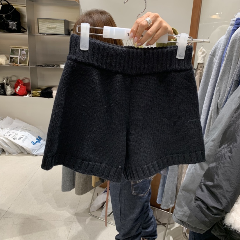 TEMPTING東大門㊣直郵女士新款真品人氣休閑25秋冬短褲口袋羊毛TEMPTING短褲圖色3