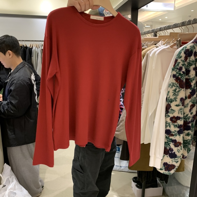 SELF SERVICE韓國直郵㊣女裝新款休閑25秋冬人氣職業長袖T恤SELF SERVICE長袖T恤