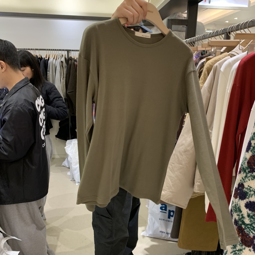 SELF SERVICE韓國直郵㊣女裝新款休閑25秋冬人氣職業長袖T恤SELF SERVICE長袖T恤圖色3
