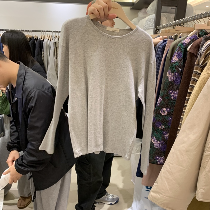 SELF SERVICE韓國直郵㊣女裝新款休閑25秋冬人氣職業長袖T恤SELF SERVICE長袖T恤圖色5