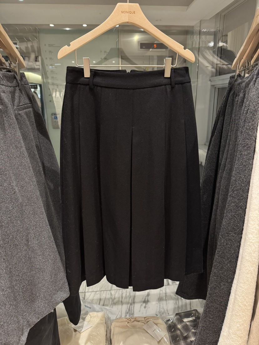 MONIQUE東大門㊣直郵女士新品25秋冬時尚半身裙中短裙羊毛褶裙MONIQUE半身裙/中短裙圖色2