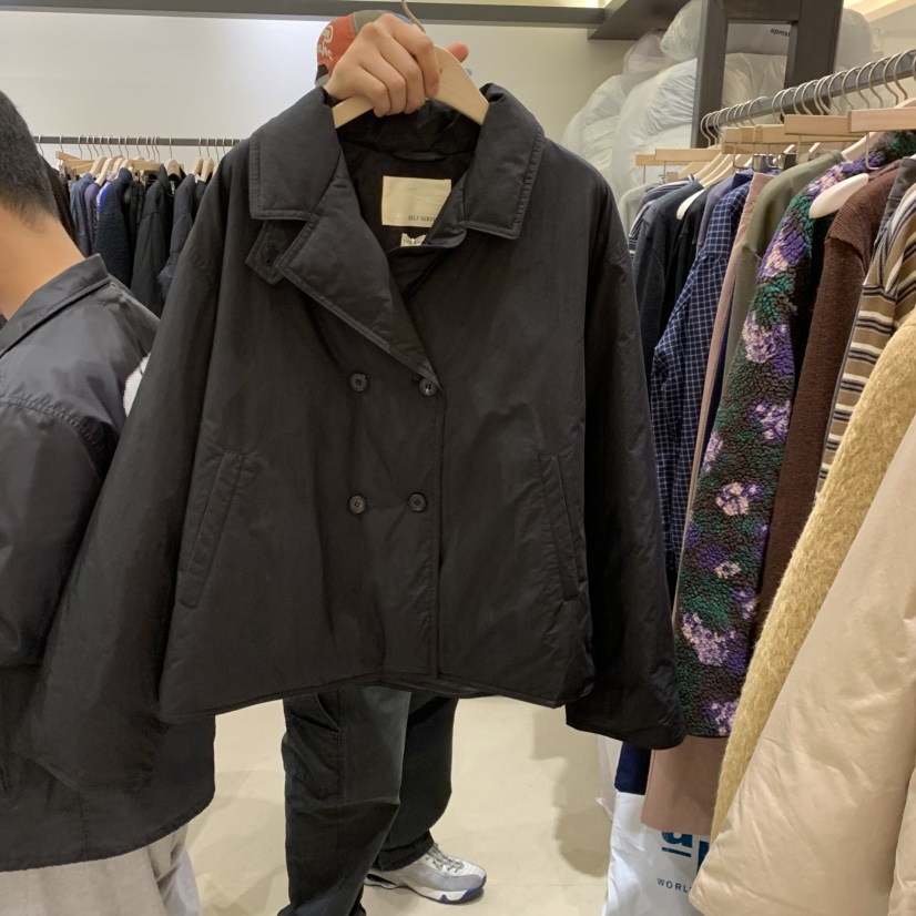 SELF SERVICE韓國代購㊣女士新品休閑25秋冬人氣真品夾克填充SELF SERVICE夾克圖色2