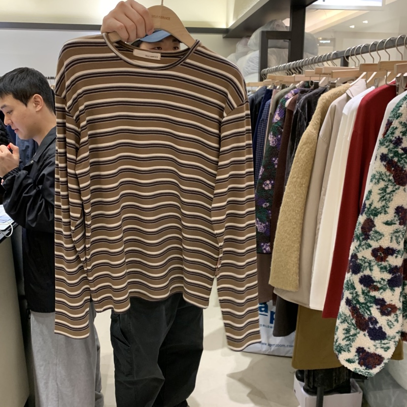 SELF SERVICE韓國直郵㊣女裝新品時尚真品熱賣休閑長袖T恤SELF SERVICE長袖T恤