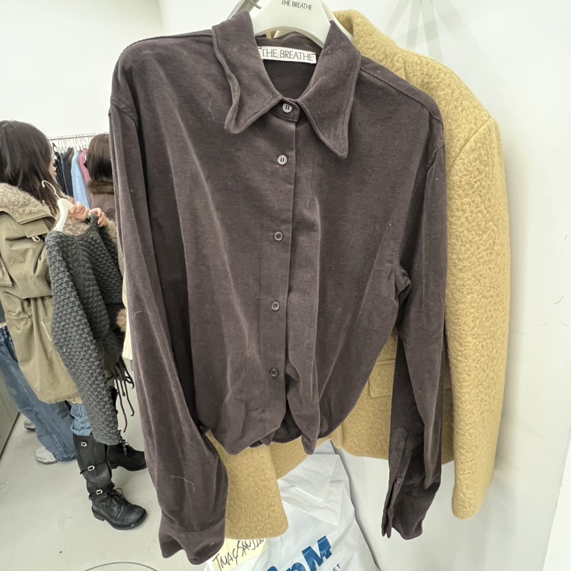 BREATHE東大門㊣直郵女裝新款熱賣25秋冬真品職業襯衫蕾絲衫BREATHE襯衫/蕾絲衫圖色2