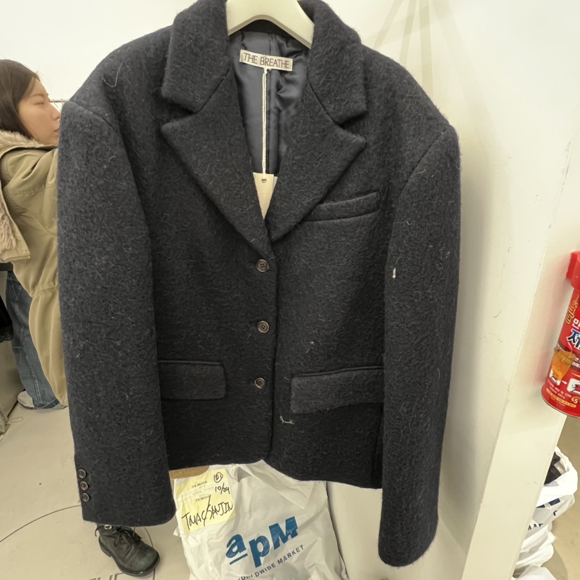 BREATHE東大門㊣實拍女士新款25秋冬人氣熱賣真品休閑短款大衣BREATHE短款大衣圖色3