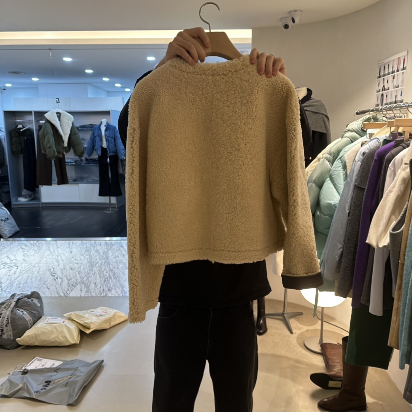 ROOM K-P韓國直郵㊣女裝新品熱賣25秋冬休閑短款大衣里外穿ROOM K短款大衣