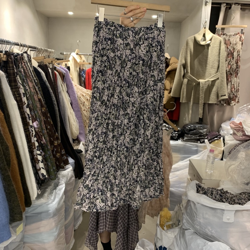 LOGROAD韓國直郵㊣女士新款人氣職業25秋冬真品半身裙中短裙LOG ROAD半身裙/中短裙