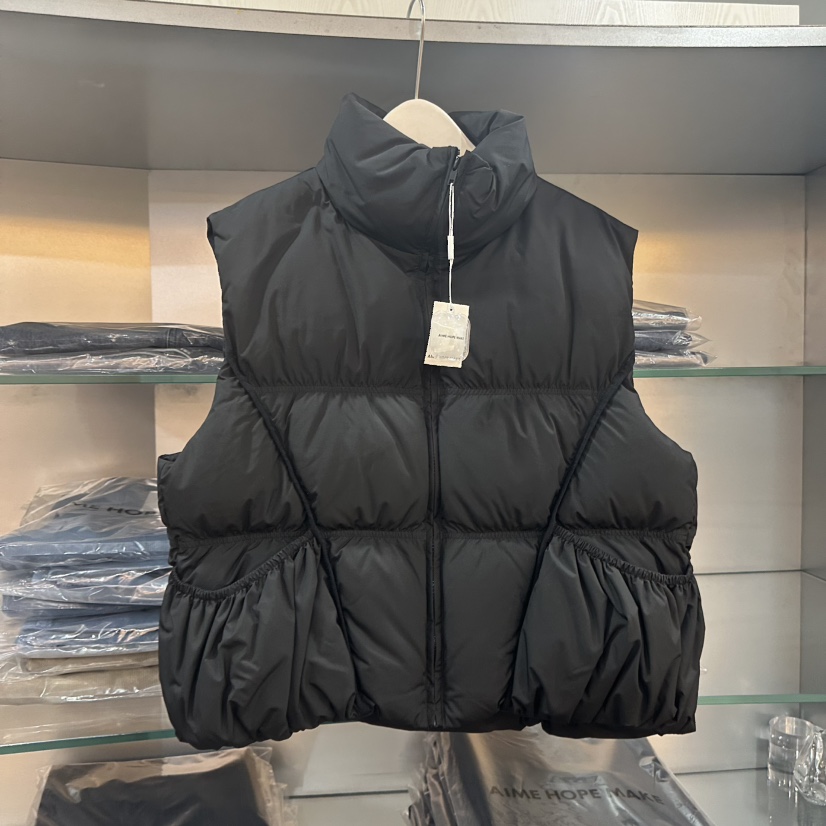 AIME HOPE MAKE東大門㊣直郵女裝新款休閑時尚25秋冬馬甲褶皺AIME HOPE MAKE馬甲圖色2